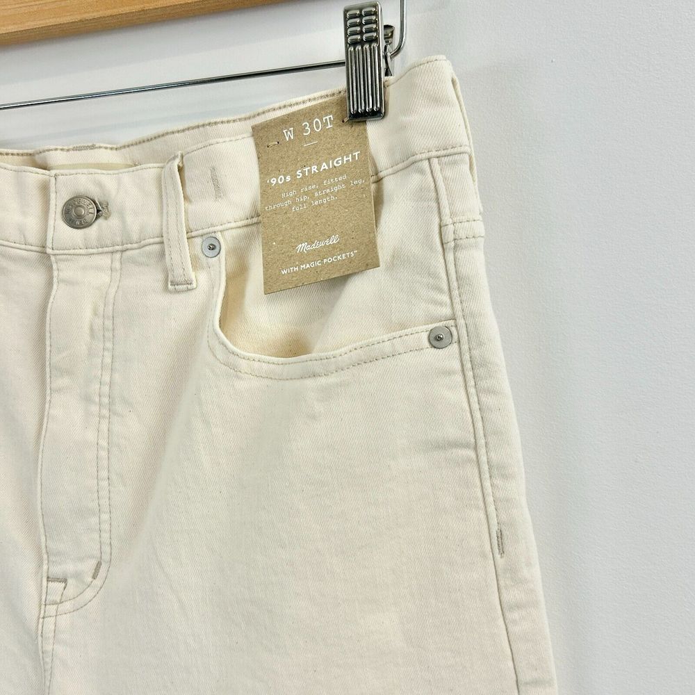 Madewell Jeans Womens 30T‎ The Tall 90s Straight Casual Minimalist Neutral Boho - Picture 7 of 16